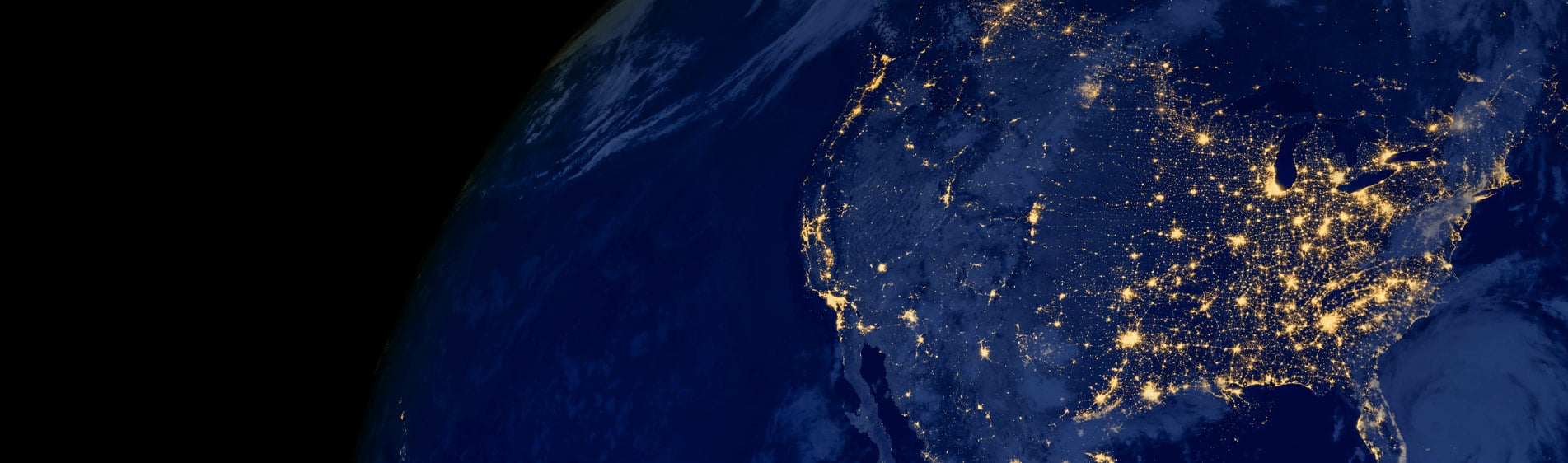 Night view of planet Earth